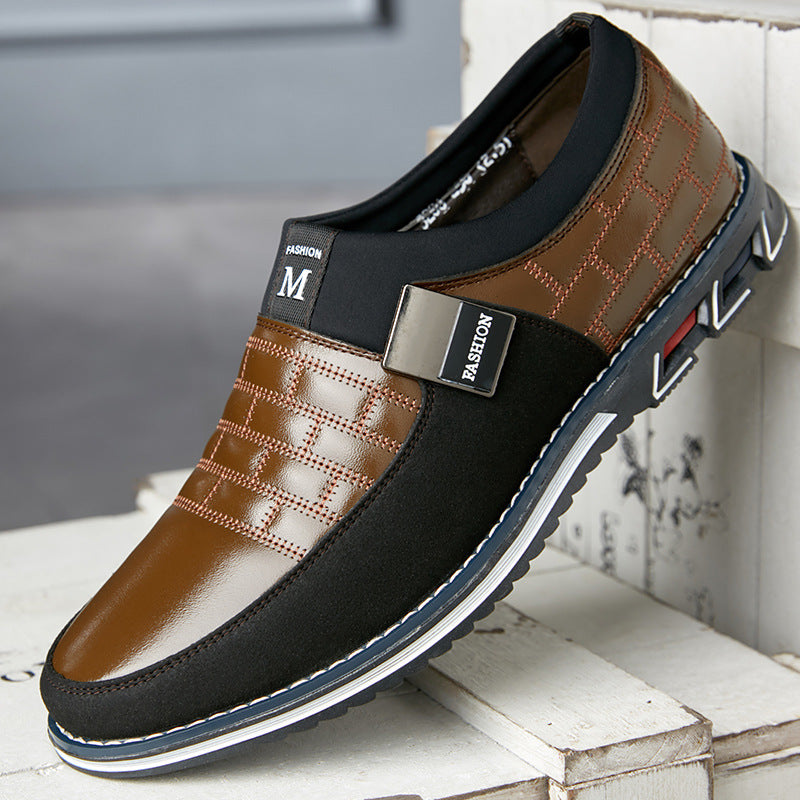 Gatsby Shoes Slip-On Derby All-Day Comfort Leather Shoe Blue / 10 Gatsby Shoes Slip-On Derby All-Day Comfort Leather Shoe Blue / 10
