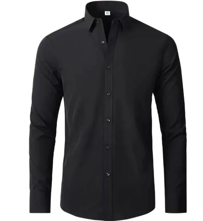 Gatsby No-Iron Dress Shirt | Wrinkle-Free Stretch Shirt | GatsbyShoes Black / XXL Gatsby No-Iron Dress Shirt | Wrinkle-Free Stretch Shirt | GatsbyShoes Black / XXL