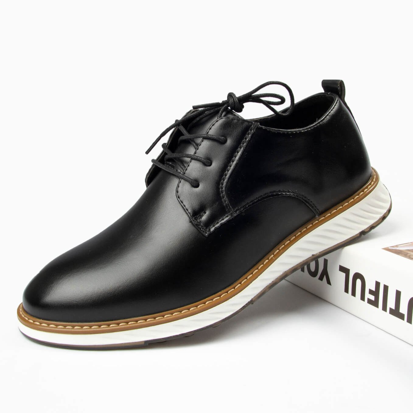 Gatsby Shoes Grandeur All-Day Comfort Leather Dress-Casual Shoe Black / 17 Gatsby Shoes Grandeur All-Day Comfort Leather Dress-Casual Shoe Black / 17
