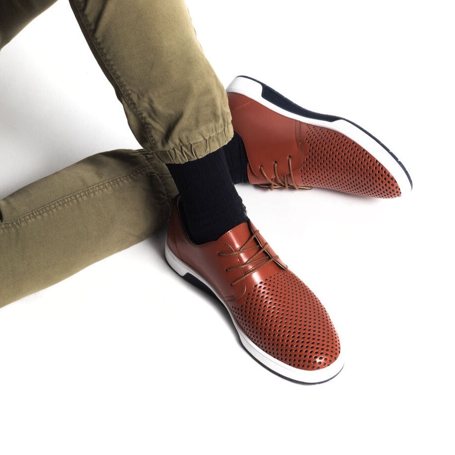 breathable casual dress shoes Men's Kint Mesh Lightweight Lace Up Business Casual Oxfords Shoes
