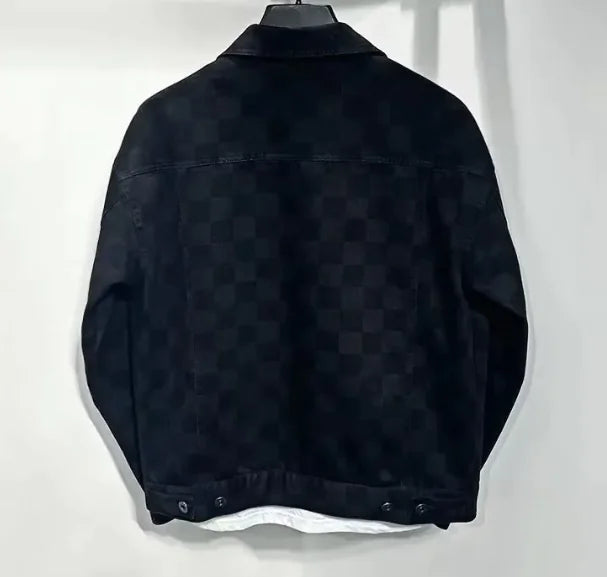 Gatsby Checkered Casual Denim Jacket