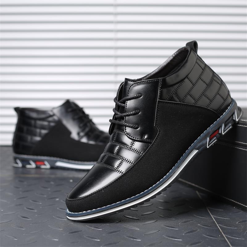 high top oxford derby black dress shoes