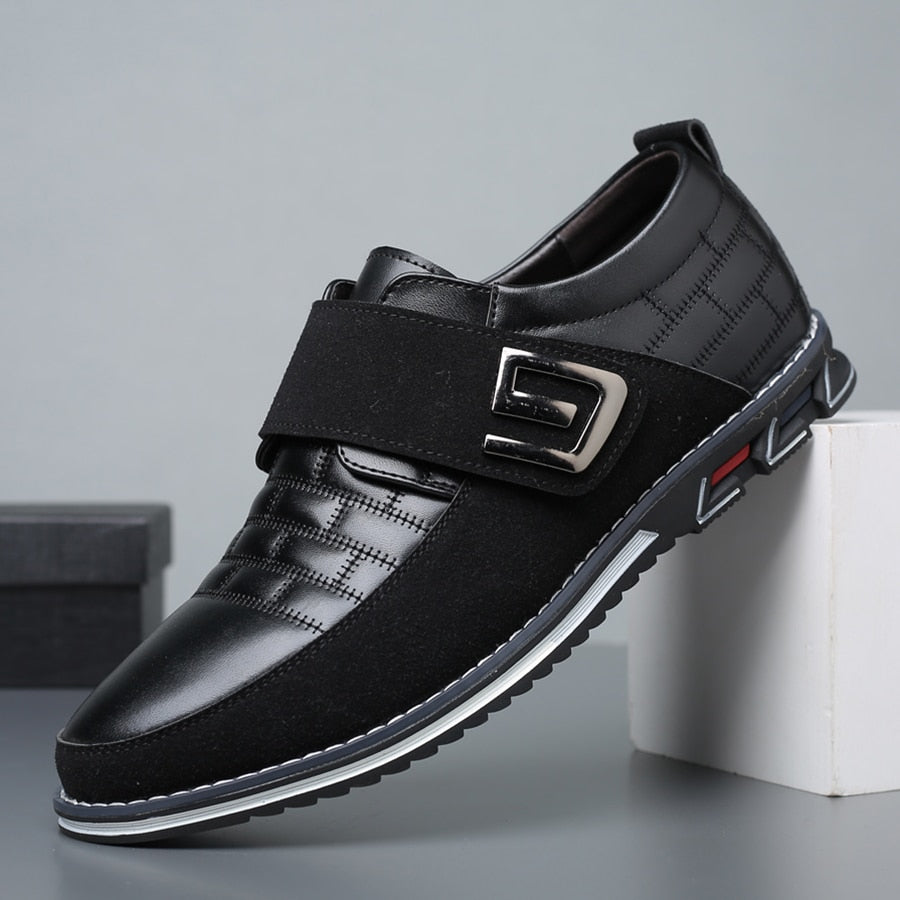 Gatsby Shoes Oxford Velcro All-Day Comfort Leather Shoe Black / 6 Gatsby Shoes Oxford Velcro All-Day Comfort Leather Shoe Black / 6