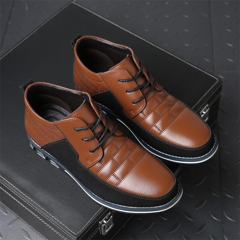 high top oxford derby brown dress shoes