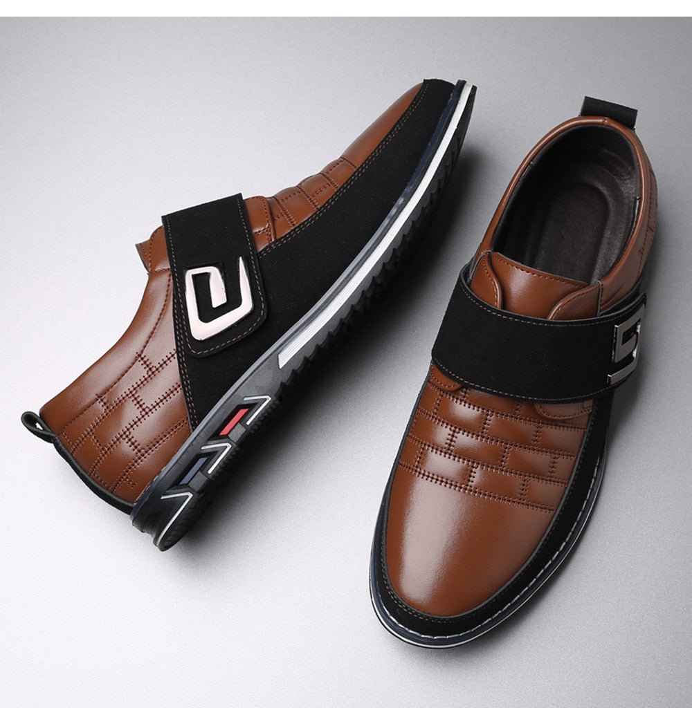 Gatsby Shoes Oxford Velcro All-Day Comfort Leather Shoe Brown / 8 Gatsby Shoes Oxford Velcro All-Day Comfort Leather Shoe Brown / 8