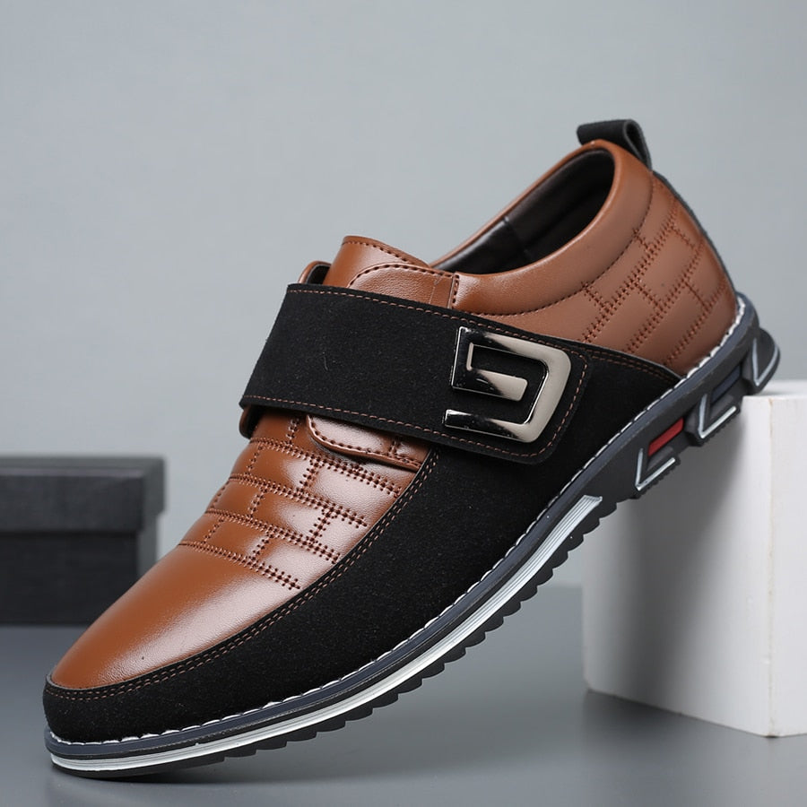 Gatsby Shoes Oxford Velcro All-Day Comfort Leather Shoe Brown / 8 Gatsby Shoes Oxford Velcro All-Day Comfort Leather Shoe Brown / 8